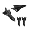 10pcs Car Roof Spoiler Shark Fin Car Decor Carbon Fiber Mini Weatherproof