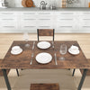 Dining Table and Chairs Set Wooden Steel Frame 2/4 Seat Modern Kitchen Set Brown