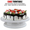 Cake Decorating Turntable Set icing nozzles Spatula Display Stand Rotating Kit