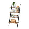 Industrial Ladder Shelving 5 Tier Display Stand Book Shelf Wall Rack Storage