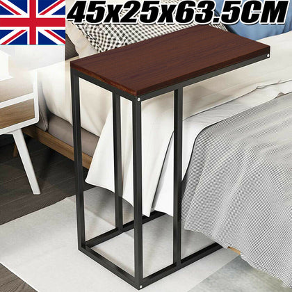Coffee Sofa Side Desk C-Shaped Snack Coffee Table Laptop End for Living Room UK