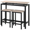 Breakfast Bar Table and Stools Kitchen Dining Room Modern Style Furniture Set
