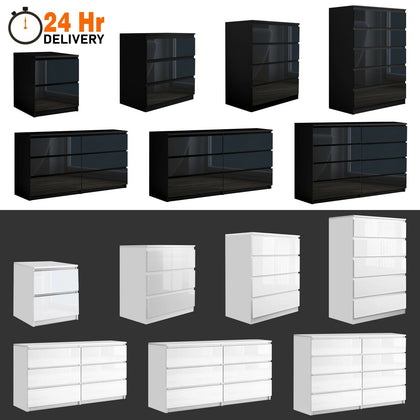 Chest of Drawers Wide Bedroom Furniture Cabinet 2 3 4 5 6 8 Draws Tall Storage