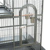 Rolling Metal Bird Cage Parrot Budgie Canary Finch Aviary with Perches Feeders