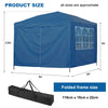 3x3M Pop-up Gazebo Heavy Duty Canopy Garden Party Tent Waterproof with 4 Sides