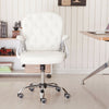 Home Office Swivel Chair Faux Leather Computer Armchair White PC Desk Adjustable