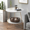 Side End Table Patio Indoor Outdoor Coffee Drink Dining Breakfast Metal Legs