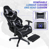 Ergonomic Gaming Chair Massage Office Computer Seat 2D Armrest Recliner Black