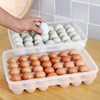 34 Grid Egg Food Container Eggs Refrigerator Storage Box Crisper Clear Portable