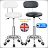 Adjustable Height Leather Padded Set Breakfast Kitchen Salon Bar Stool Chair Foo