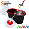 360 Spin Floor Mop & Bucket Set With 2 Mop Heads Floor Cleaner Cleaning Rotating