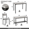 Modern 2/4 Seat Dining Table and Chairs Set Metal Wood Kitchen Home Restaurant