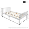White Solid Wooden Bed Frame 3ft 4ft6 Wood Single Double Size Bed