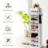 11 Tier Shoe Rack 360° Rotating Entryway Shoe Storage Shelf Organizer W/ 2 Hooks