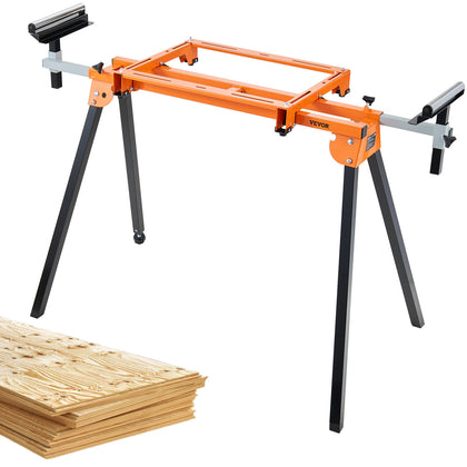 79in Mitre Saw Stand with One-piece Mounting Brackets Sliding Rail 330lbs