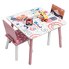 Kids Table and 2 Chairs Set Children Playroom Activity Reading Paiting Furniture