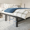 Mondeer Double Bed Frame Bed Base Wooden Slats Metal Supporting Structure 190cm