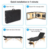 Mondeer 2/3 Folding Portable Lightweight Massage Table Salon Beauty Tattoo Couch
