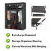 Portable Closet Canvas WardrobeClothes Organiser Storage Shelves Hanging Section