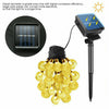 100-20LED SOLAR POWERED RETRO BULB STRING LIGHT GARDEN OUTDOOR FAIRY SUMMER LAMP