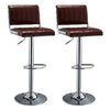 1/2pcs Faux Leather Bar Stools Breakfast Kitchen Chair Chrome Swivel Bar Stools