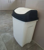 Plastic Flip Top Rectangle Bullet Waste Bin Paper Rubbish Kitchen Swing Bins W/F