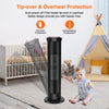 2000W Ceramic Tower Fan Heater Electric PTC Oscillating LED Display Timer Remote