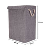 LARGE LAUNDRY BASKETS WASHING CLOTHES STORAGE FOLDING BASKET BIN WITH LID GREY P