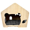 Pet Cat Dog Kennel Indoor Garden Kitten Bed House Shelter Look Through Window UK