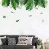 Summer Green Leaf Wall Sticker Background Living Room Art Home Decals DIY UK