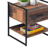 Abbey 2x Bedside Cabinet Bedroom Nightstand Table 1 Drawer Rustic Urban