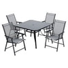 Garden Bistro Table Outdoor Furniture Tempered Glass Dining Coffee Table Chair