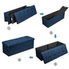 Folding Storage Ottoman Bench Tufted Faux Leather Toy Box Foot Stool Bench Seat