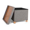Folding Storage Ottoman Seat Toy Box Pouffe Foot Stool Footstool Small Table UK