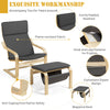 Recliner Leisure Chair Set Wooden Upholstere Lounge Chair with Footstool