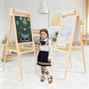 2in1 Children Kids Magnetic Wood Blackboard Whiteboard Easel Paint Drawing Board