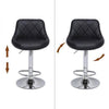 Chrome Metal Base & Gas Lift Faux Leather Kitchen Breakfast Bar Stool Swivel