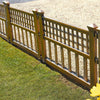 Pack of 4 Bronze Plastic Fence Panels Garden Lawn Edging Plant Border Landscape