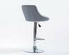 2 x GREY "MADRID" GAS LIFT BAR STOOLS, BREAKFAST KITCHEN BAR (MADRID GREY)