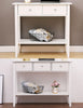 Mondeer White Console Table 2/3 Drawers Wooden Shelf Hallway Storage Side Desk