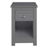 Grey Small Side Slim Table Drawer Wooden Sofa End Night Stand Bedside Cabinet UK