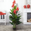 185cm Realistic Canna Lily Flower Tree Garden Artificial Tropical Potted Plant