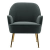 Upholstered Modern Wingback Armchair Lounge Cocktail High Back Chair Velvet Seat