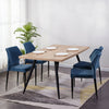 2X4X Dining Chairs Set Velvet Padded Seat Metal Legs Kitchen Chair Home Office