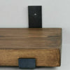 Flame Darkened + Polished Rustic Industrial Scaffold Board Shelf Brackets 225 mm