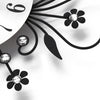 3D Wall Clock Luxury Metal Diamonds Flower Silent Art Office House Decorate