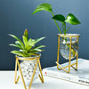 Gold Centrepiece Flower Vases With Metal Stands Set Tall Short Decor Tabletop