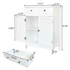 Bathroom White 1 Drawer 2 Door Storage Vanity Cupboard Furniture Unit
