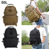 50L Army Backpack Rucksack Camping Hiking Military Tactical Trekking Bag Outdoor