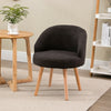 2Pcs Velvet Fabric Single Sofa Dining Chair Solid Wood Leg For Home Upholstered